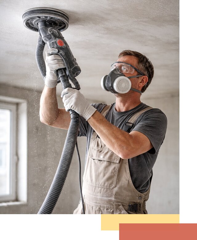 Шлифовка потолка в Каспийске — качественная подготовка под отделку