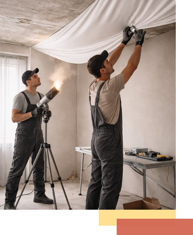 Установка натяжного потолка под ключ в Каспийске