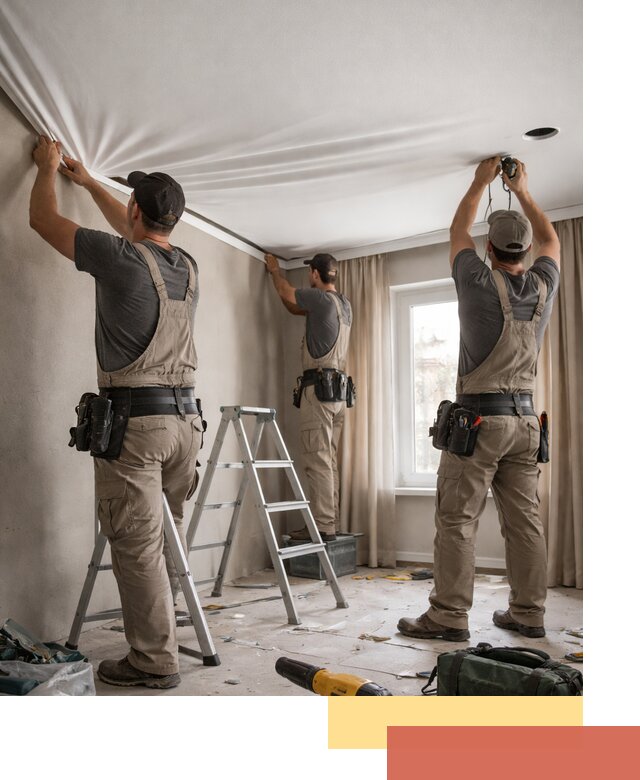 Монтаж матового натяжного потолка в Каспийске качественно и быстро