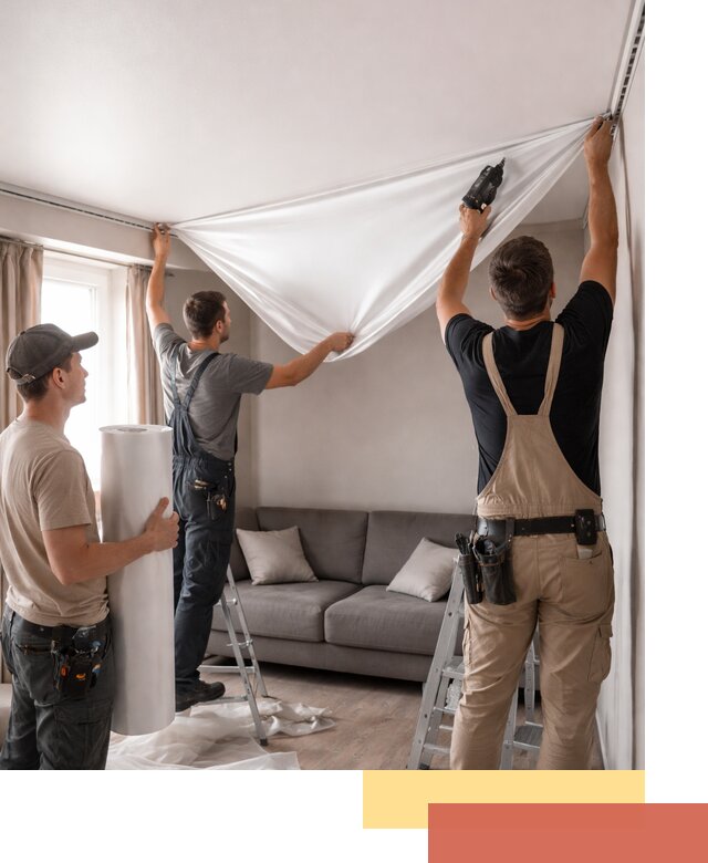 Монтаж сатинового натяжного потолка в Каспийске качественно и быстро