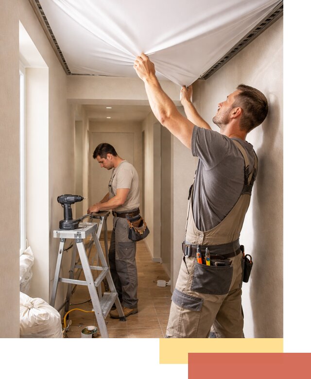 Монтаж натяжного потолка в прихожей в Каспийске