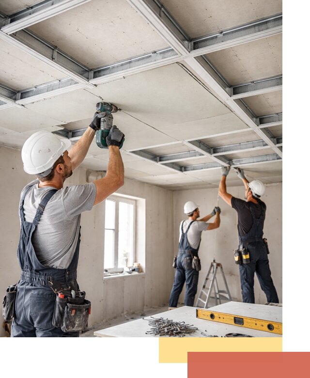 Кессонный потолок из гипсокартона под ключ в Каспийске