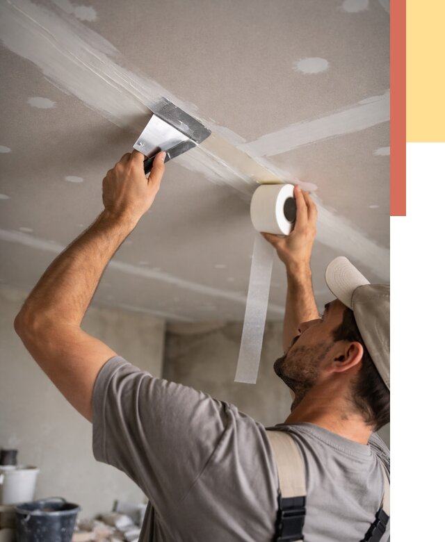 Обработка швов потолка ГКЛ в Каспийске от 7636 руб. под ключ | ОТДЕЛОЧНИК-Ксп