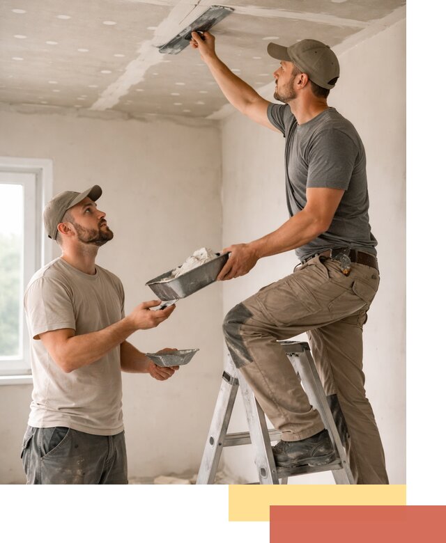 Шпаклевка потолка из гипсокартона в Каспийске качественно и быстро