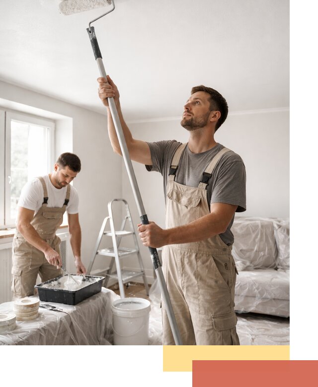 Покраска потолка водоэмульсионной краской в Каспийске