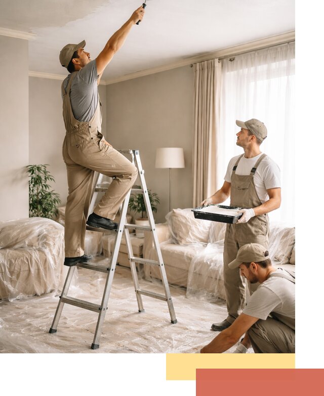 Покраска потолков акриловой краской в Каспийске качественно и быстро