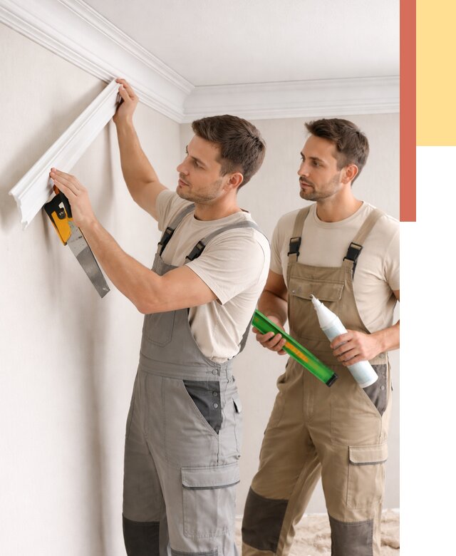 Монтаж потолочного плинтуса в Каспийске от 2342 руб. — быстро и недорого | ОТДЕЛОЧНИК-Ксп