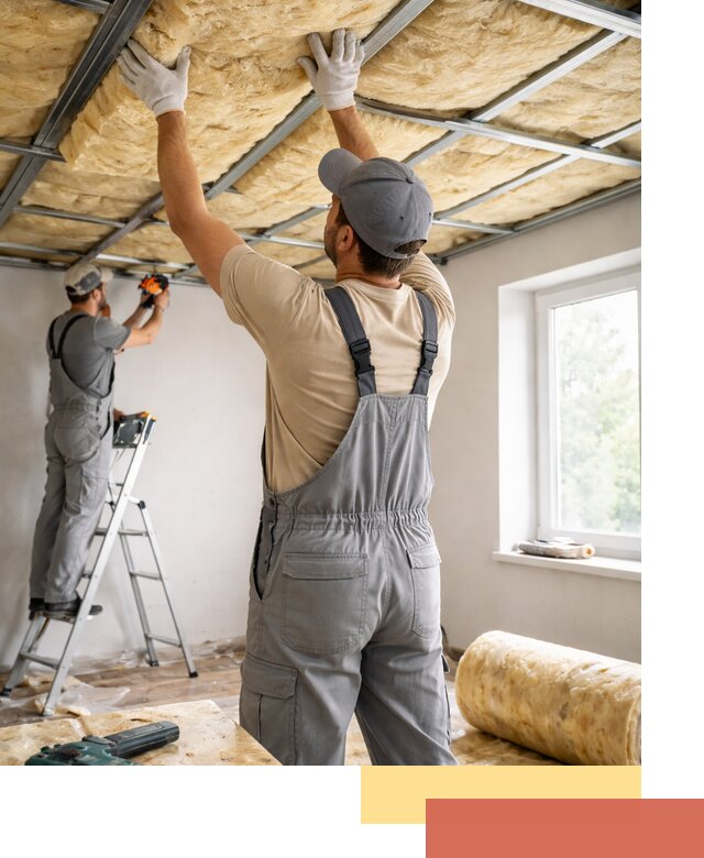 Утепление потолка под ключ в Каспийске качественно и быстро