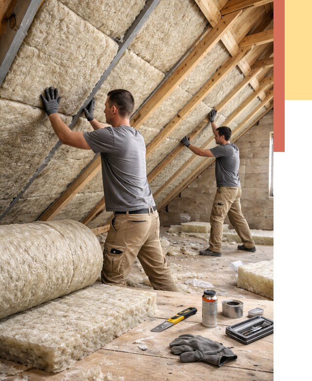 Утепление потолка минватой в Каспийске от 1476 руб. — быстро и недорого | ОТДЕЛОЧНИК-Ксп