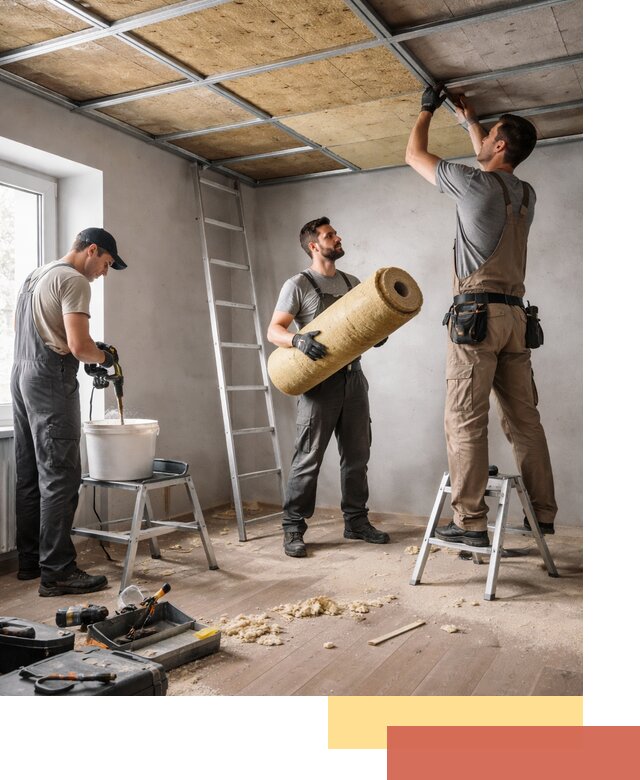 Шумоизоляция потолка в Каспийске: профессиональный монтаж и отделка